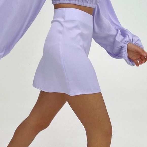 NWT | WE WORE WHAT
Satin Mini Slip Skirt
Heather Purple - Picture 7 of 13